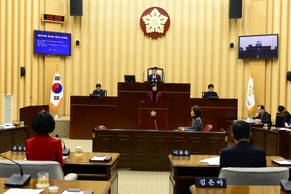서구의회 제233회 임시회에서 평생학습 도시 조성 제안 설명