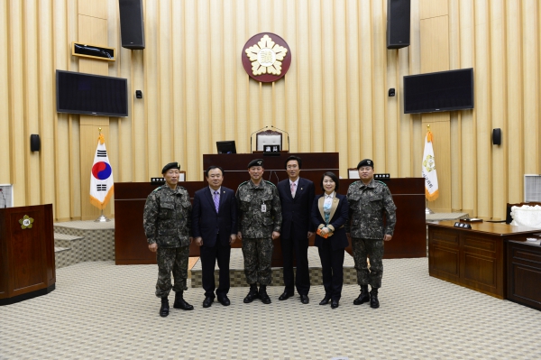 31사단 제503보병여단 백종순 여단장 서구의회 방문